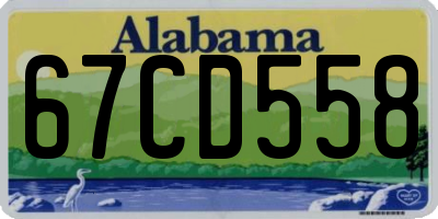 AL license plate 67CD558