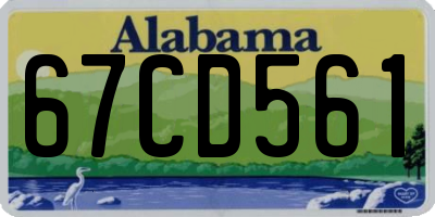 AL license plate 67CD561