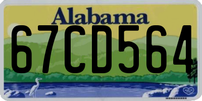 AL license plate 67CD564