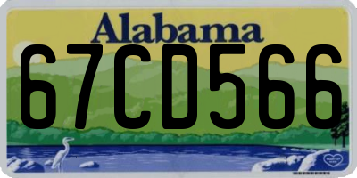 AL license plate 67CD566