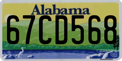 AL license plate 67CD568