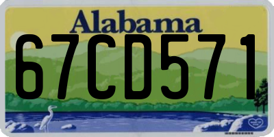 AL license plate 67CD571