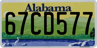 AL license plate 67CD577