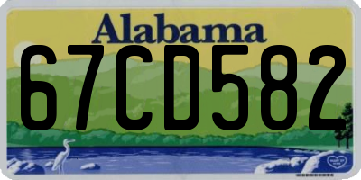 AL license plate 67CD582