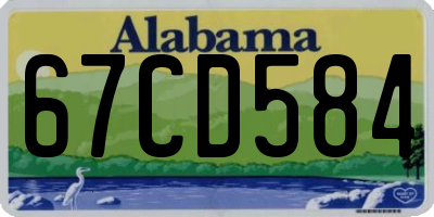 AL license plate 67CD584