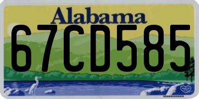 AL license plate 67CD585