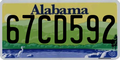 AL license plate 67CD592