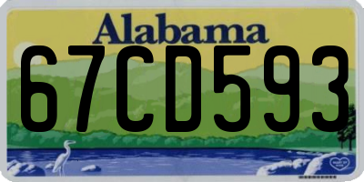 AL license plate 67CD593