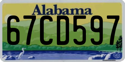 AL license plate 67CD597