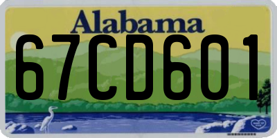 AL license plate 67CD601