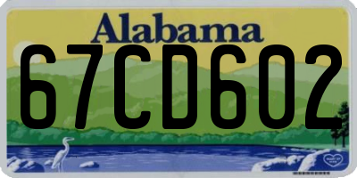 AL license plate 67CD602