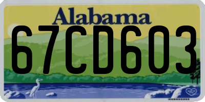 AL license plate 67CD603