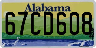 AL license plate 67CD608