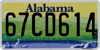 AL license plate 67CD614