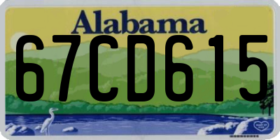 AL license plate 67CD615