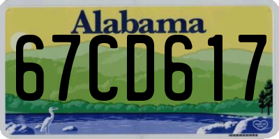 AL license plate 67CD617