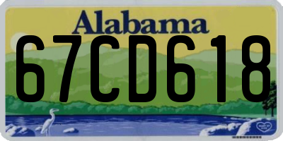 AL license plate 67CD618