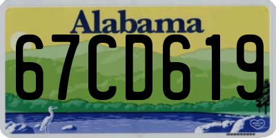 AL license plate 67CD619