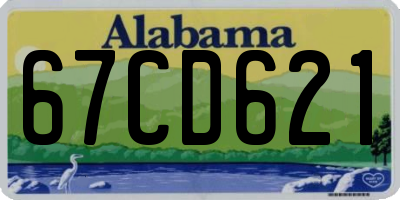 AL license plate 67CD621