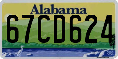 AL license plate 67CD624