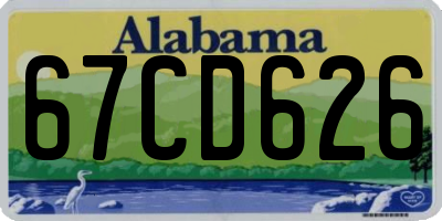 AL license plate 67CD626