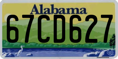AL license plate 67CD627