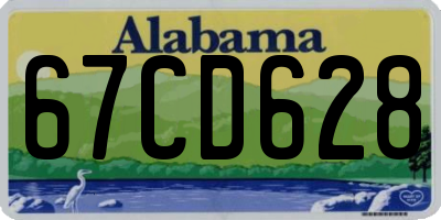 AL license plate 67CD628
