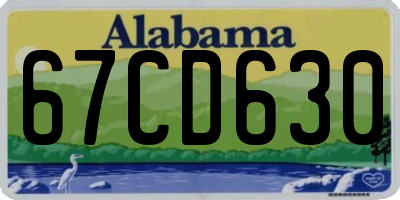 AL license plate 67CD630