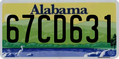 AL license plate 67CD631