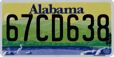 AL license plate 67CD638