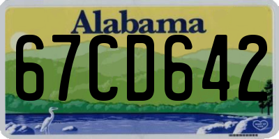 AL license plate 67CD642