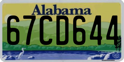 AL license plate 67CD644