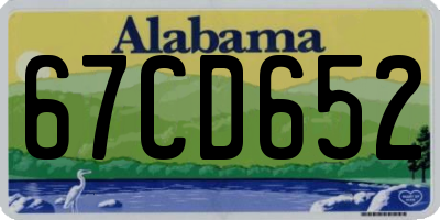 AL license plate 67CD652
