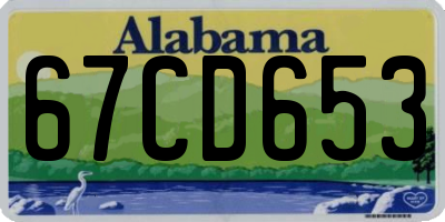 AL license plate 67CD653