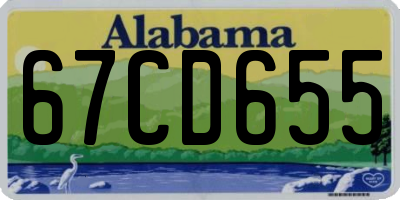 AL license plate 67CD655
