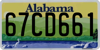 AL license plate 67CD661