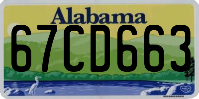 AL license plate 67CD663