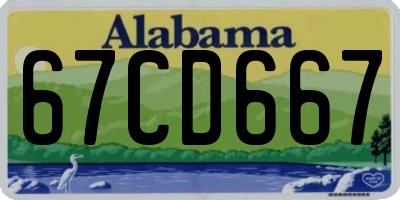 AL license plate 67CD667