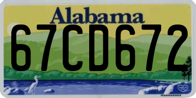 AL license plate 67CD672