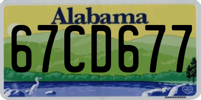 AL license plate 67CD677