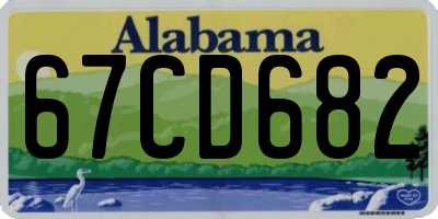 AL license plate 67CD682