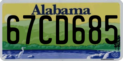AL license plate 67CD685