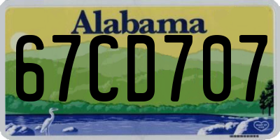 AL license plate 67CD707