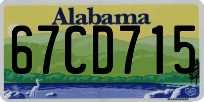 AL license plate 67CD715
