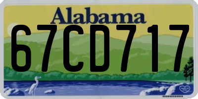 AL license plate 67CD717
