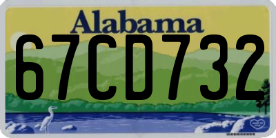 AL license plate 67CD732