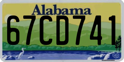 AL license plate 67CD741