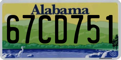 AL license plate 67CD751