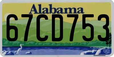 AL license plate 67CD753