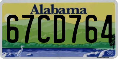 AL license plate 67CD764